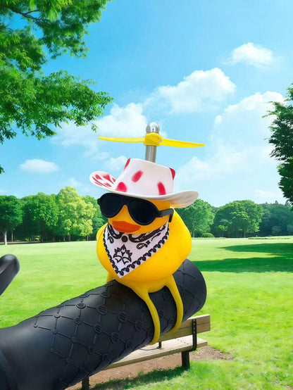 1pc Car & Motorcycle Decorative Cowboy Yellow Duck Wind Breaking Duck