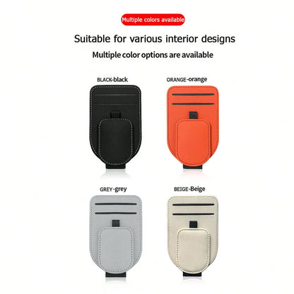 1pc Car Sun Visor Glasses Clip, Multi-Function Card Holder, Car Interior Accessories, Car Glasses Case