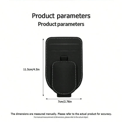 1pc Car Sun Visor Glasses Clip, Multi-Function Card Holder, Car Interior Accessories, Car Glasses Case