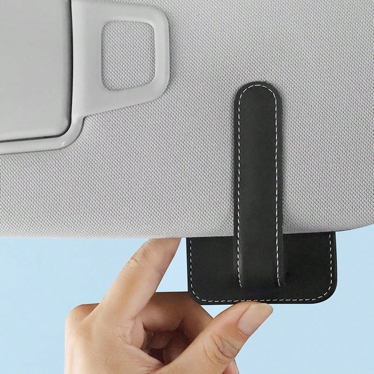 1pc Car Sun Visor Glasses Clip, Multi-Function Card Holder, Car Interior Accessories, Car Glasses Case