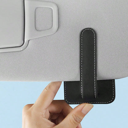 1pc Car Sun Visor Glasses Clip, Multi-Function Card Holder, Car Interior Accessories, Car Glasses Case