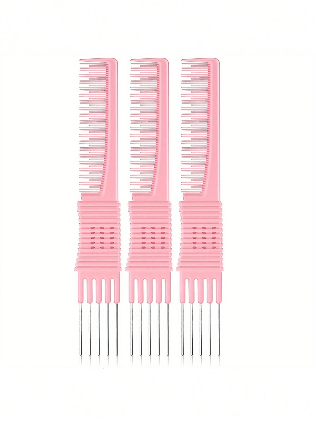 1pc Carbon Fiber Metal Tail Comb, Salon Hairstylist Home Use Tail Comb, Carbon Fiber Comb With Stainless Steel Tail, Hairstyling Tool, Hairstyling Product And Accessory, Suitable For Salon, Beauty, Tr