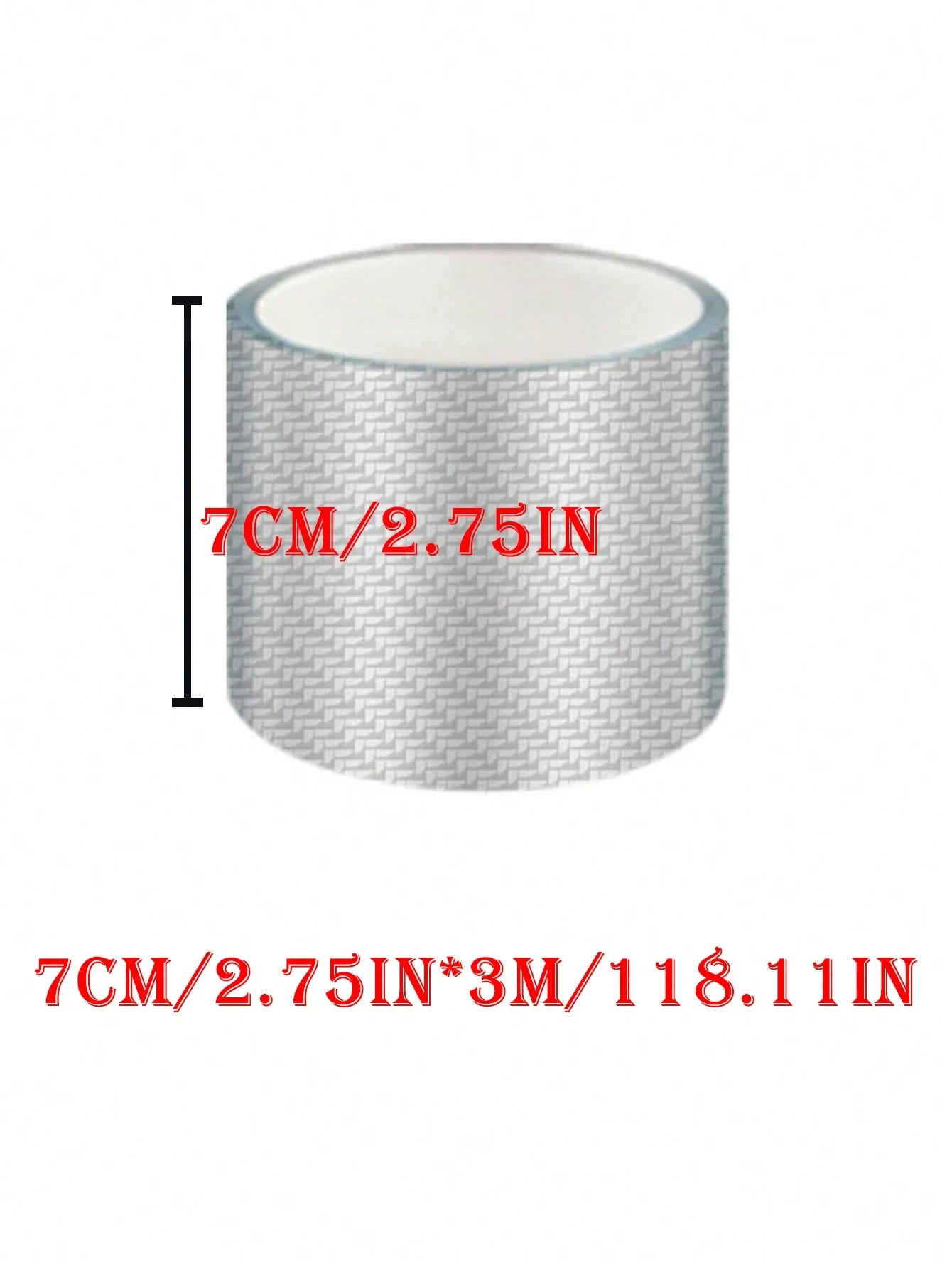 1pc Carbon Fiber Texture Car Door Sill Protector Sticker, Anti-scratch And Anti-kick, 7cm Width X 3m Length