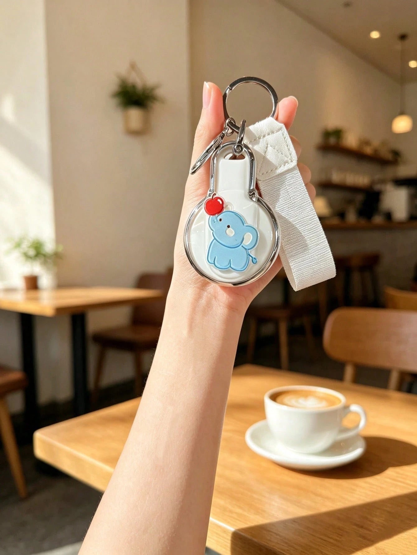 1pc Cartoon Acrylic Elephant Keychain With Lanyard, Suitable For BMW Mini Key Cover Countryman Key Case F54 F55 F56 F60 Shell Buckle