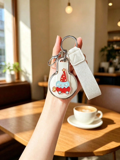 1pc Cartoon Acrylic Elephant Keychain With Lanyard, Suitable For BMW Mini Key Cover Countryman Key Case F54 F55 F56 F60 Shell Buckle