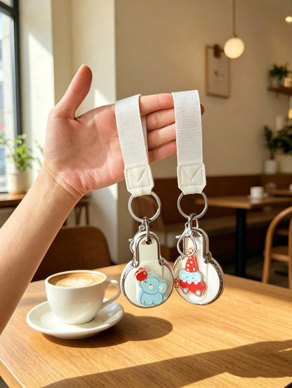 1pc Cartoon Acrylic Elephant Keychain With Lanyard, Suitable For BMW Mini Key Cover Countryman Key Case F54 F55 F56 F60 Shell Buckle