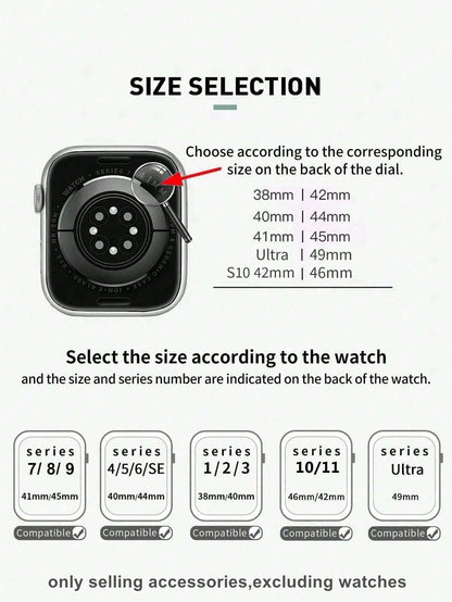 1pc Casual Black Hollow Watch Strap Compatible With Apple Watch 38mm 40mm 41mm 42mm 44mm 45mm 46mm 49mm, Sport Watch Band, Fashion Smart Watchbands