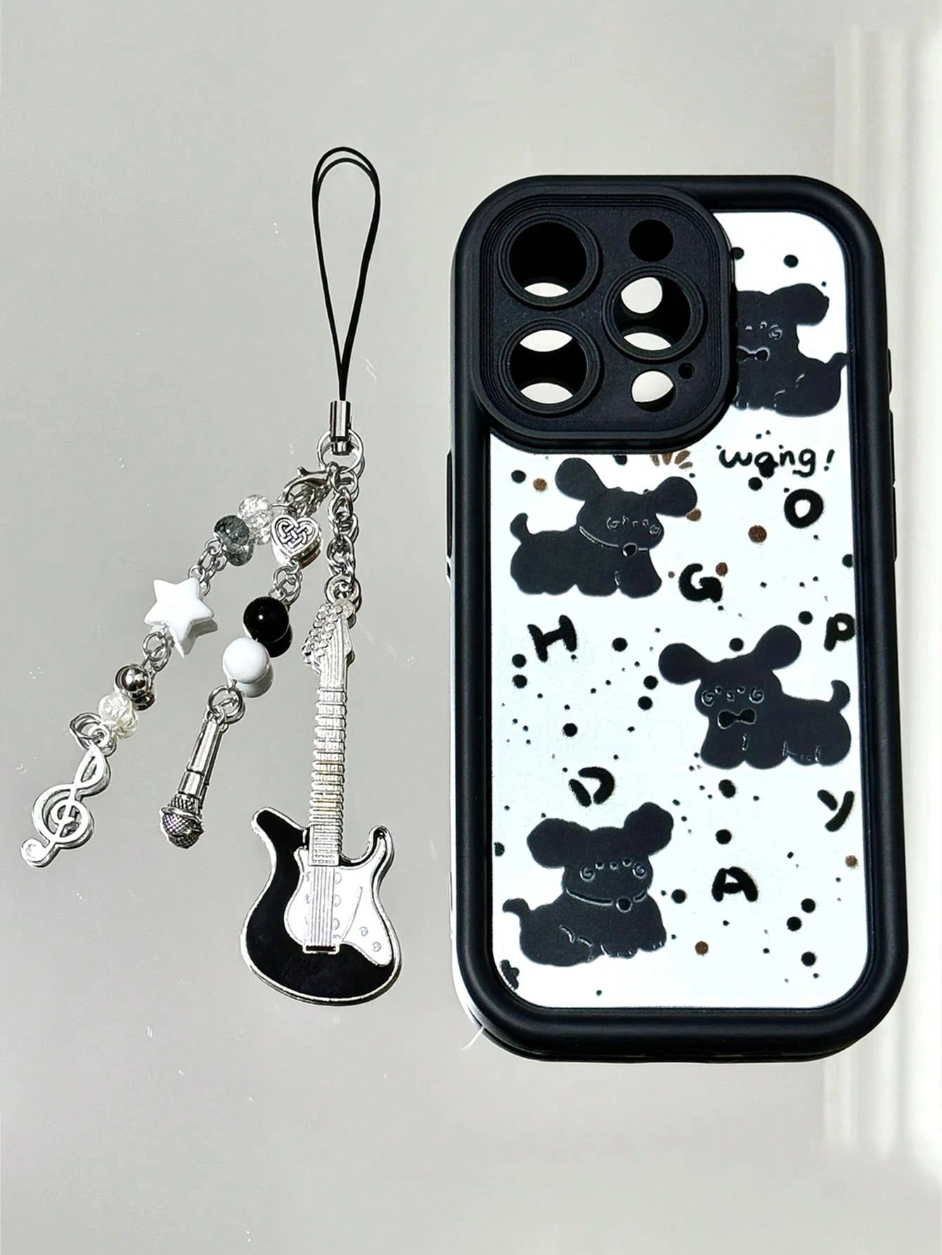 1pc Charming Handmade Phone Pendant, Cute Vintage Card Style Pendant, Simple ABS Resin Girl's Accessory, Adorable & Fashionable, Perfect Gift For Teens And Anime Fans, Suitable For Phone Cases, Bags