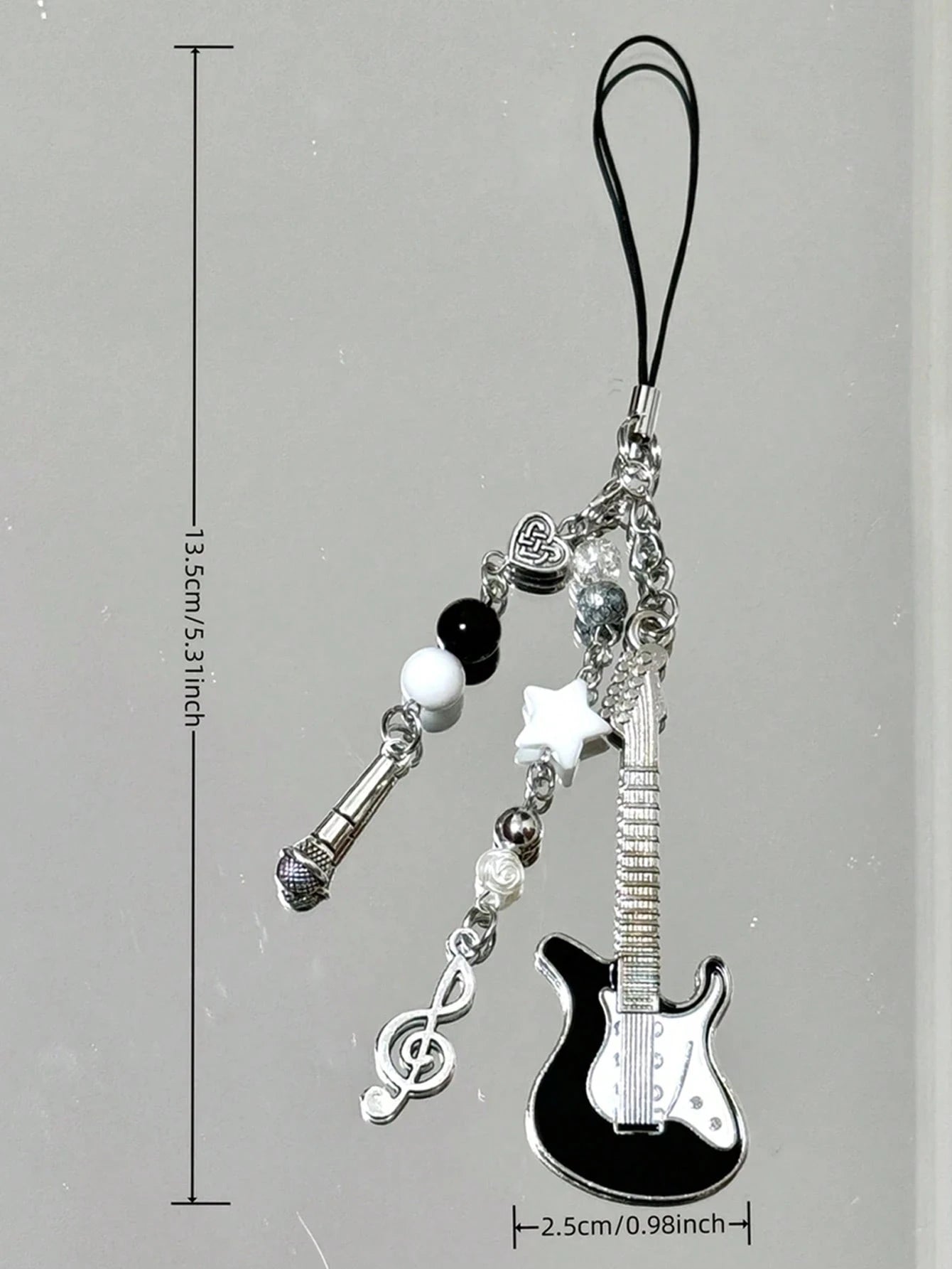 1pc Charming Handmade Phone Pendant, Cute Vintage Card Style Pendant, Simple ABS Resin Girl's Accessory, Adorable & Fashionable, Perfect Gift For Teens And Anime Fans, Suitable For Phone Cases, Bags