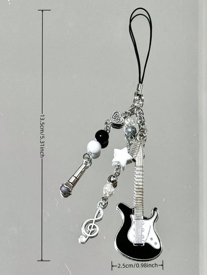 1pc Charming Handmade Phone Pendant, Cute Vintage Card Style Pendant, Simple ABS Resin Girl's Accessory, Adorable & Fashionable, Perfect Gift For Teens And Anime Fans, Suitable For Phone Cases, Bags