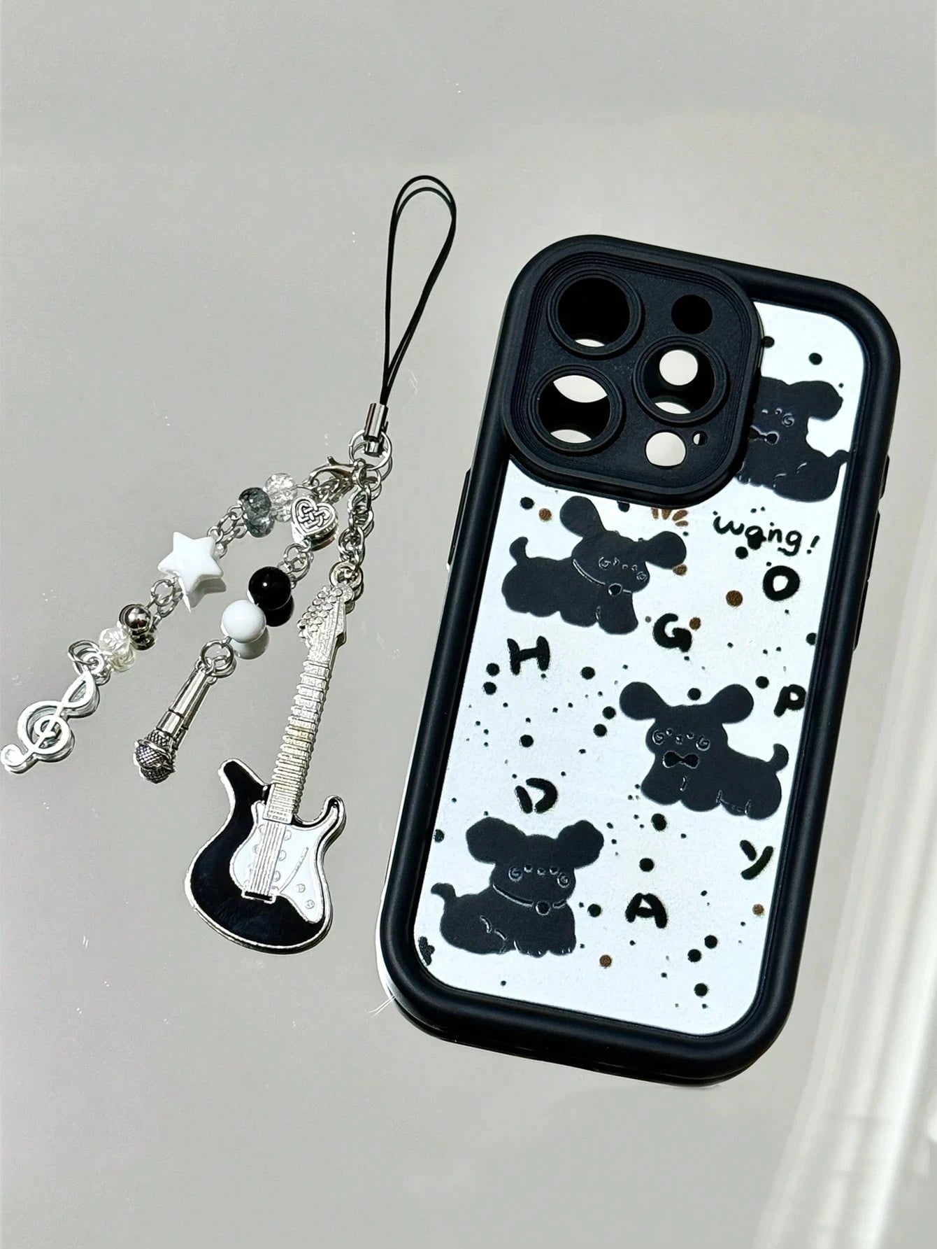1pc Charming Handmade Phone Pendant, Cute Vintage Card Style Pendant, Simple ABS Resin Girl's Accessory, Adorable & Fashionable, Perfect Gift For Teens And Anime Fans, Suitable For Phone Cases, Bags