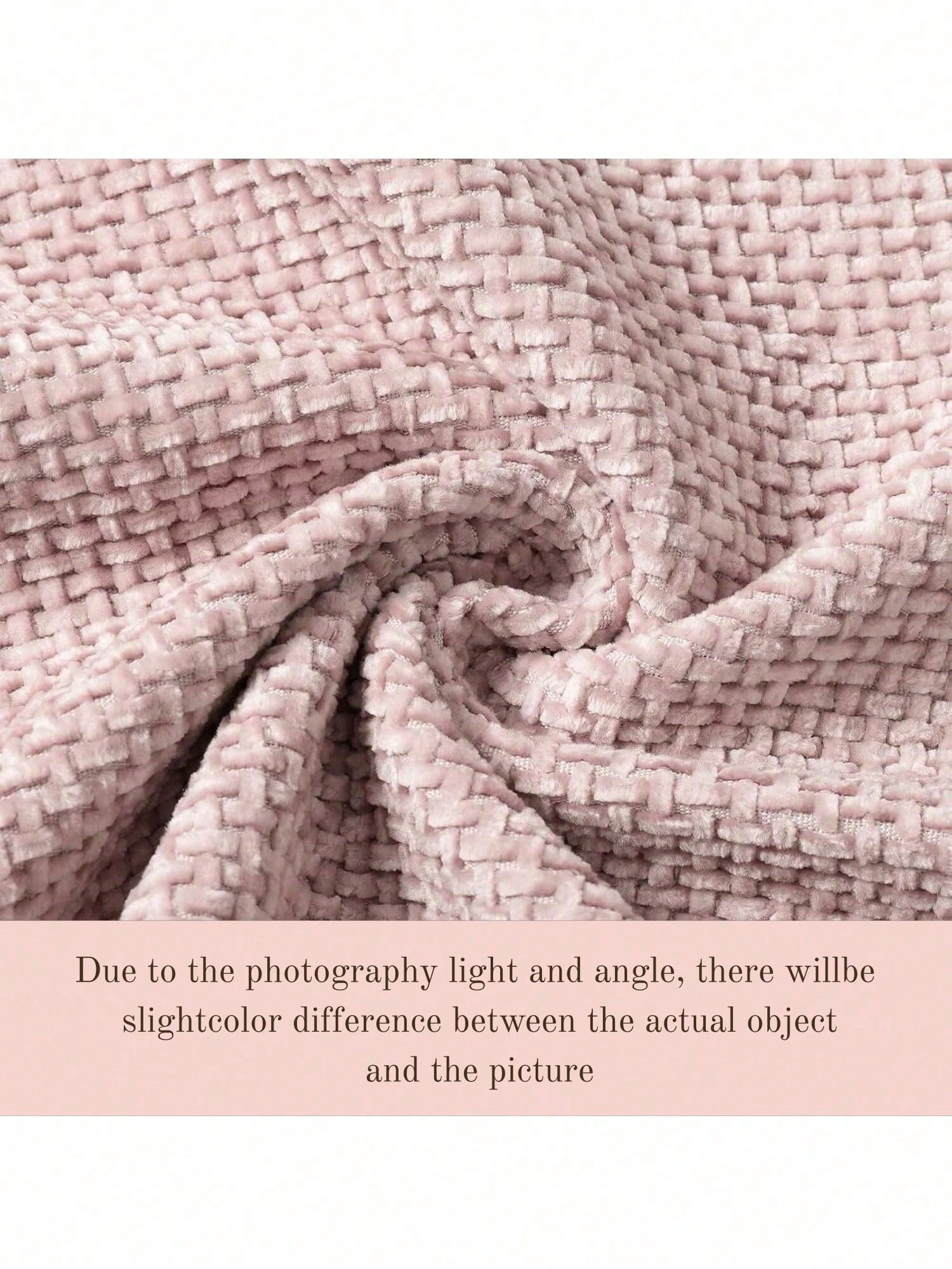 1pc Chenille Decorative Pillow Cover, Soft Woven Texture Luxury Cushion Cover For Bed And Living Room Sofa