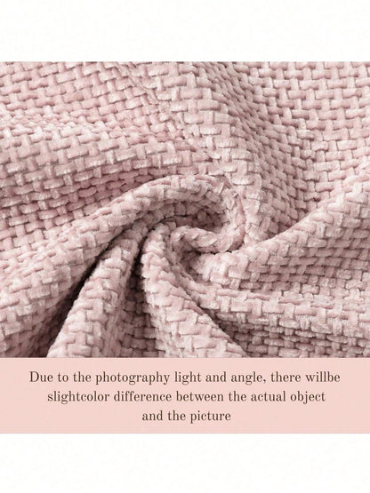 1pc Chenille Decorative Pillow Cover, Soft Woven Texture Luxury Cushion Cover For Bed And Living Room Sofa
