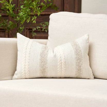 1pc Chenille Striped Decorative Pillow Cover, No Pillow Insert Included, Super Soft Modern Decor Cushion Cover For Sofa, Suitable For All Seasons, Also Can Be Used As A Gift.