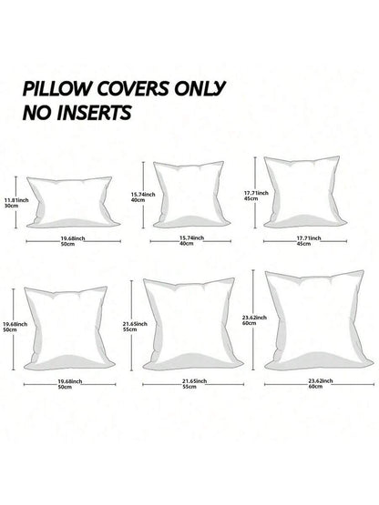 1pc Chenille Tassel Decorative Throw Pillow Cover, Minimalist & Fashionable, Suitable For Summer