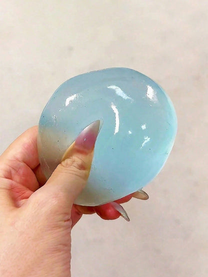 1pc Coconut Oil Slow Rebound Stress Ball, Anxiety Relief, Suitable For Classroom Rewards, Party Favors, Round Malt Squeeze Stress Relief, Best Office Desk Stress Relief Tool, Suitable For Holiday Gift