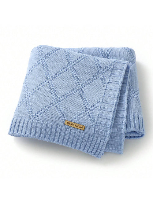 1pc Comfortable And Simple Knitted Baby Blanket, All Seasons Love Valentine
