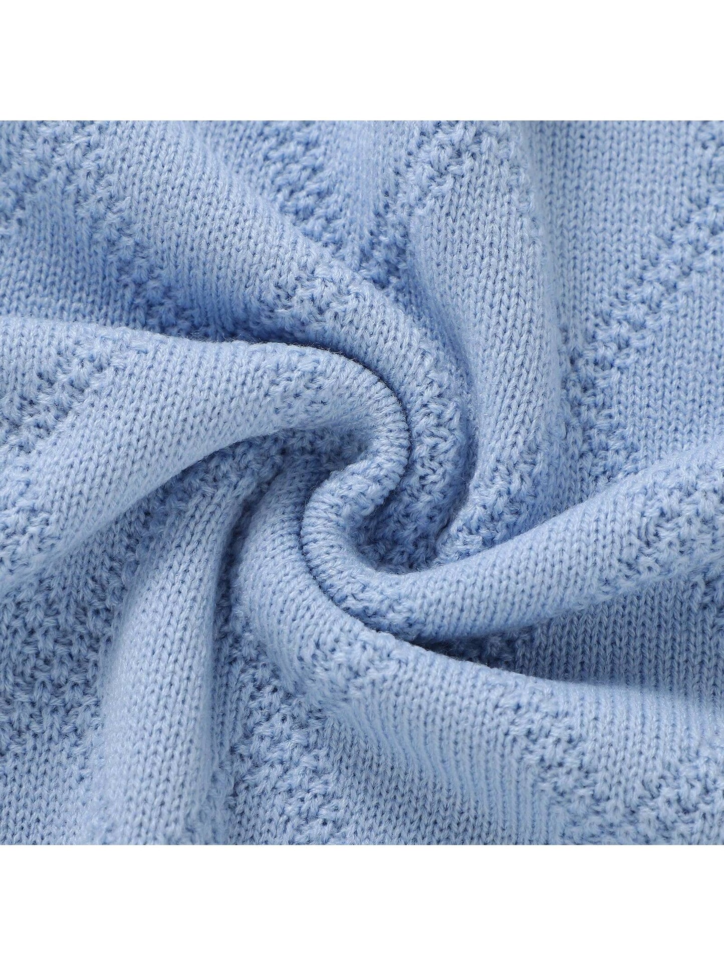 1pc Comfortable And Simple Knitted Baby Blanket, All Seasons Love Valentine