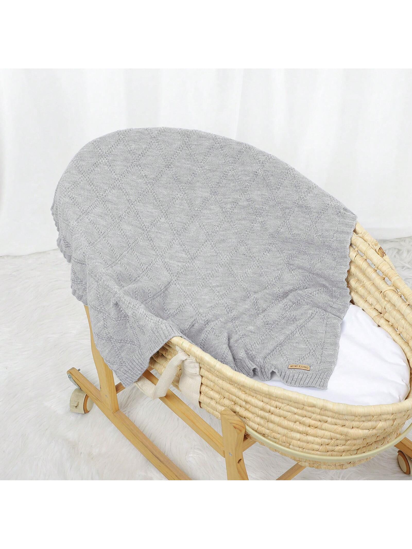 1pc Comfortable And Simple Knitted Baby Blanket, All Seasons Love Valentine