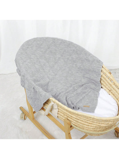 1pc Comfortable And Simple Knitted Baby Blanket, All Seasons Love Valentine