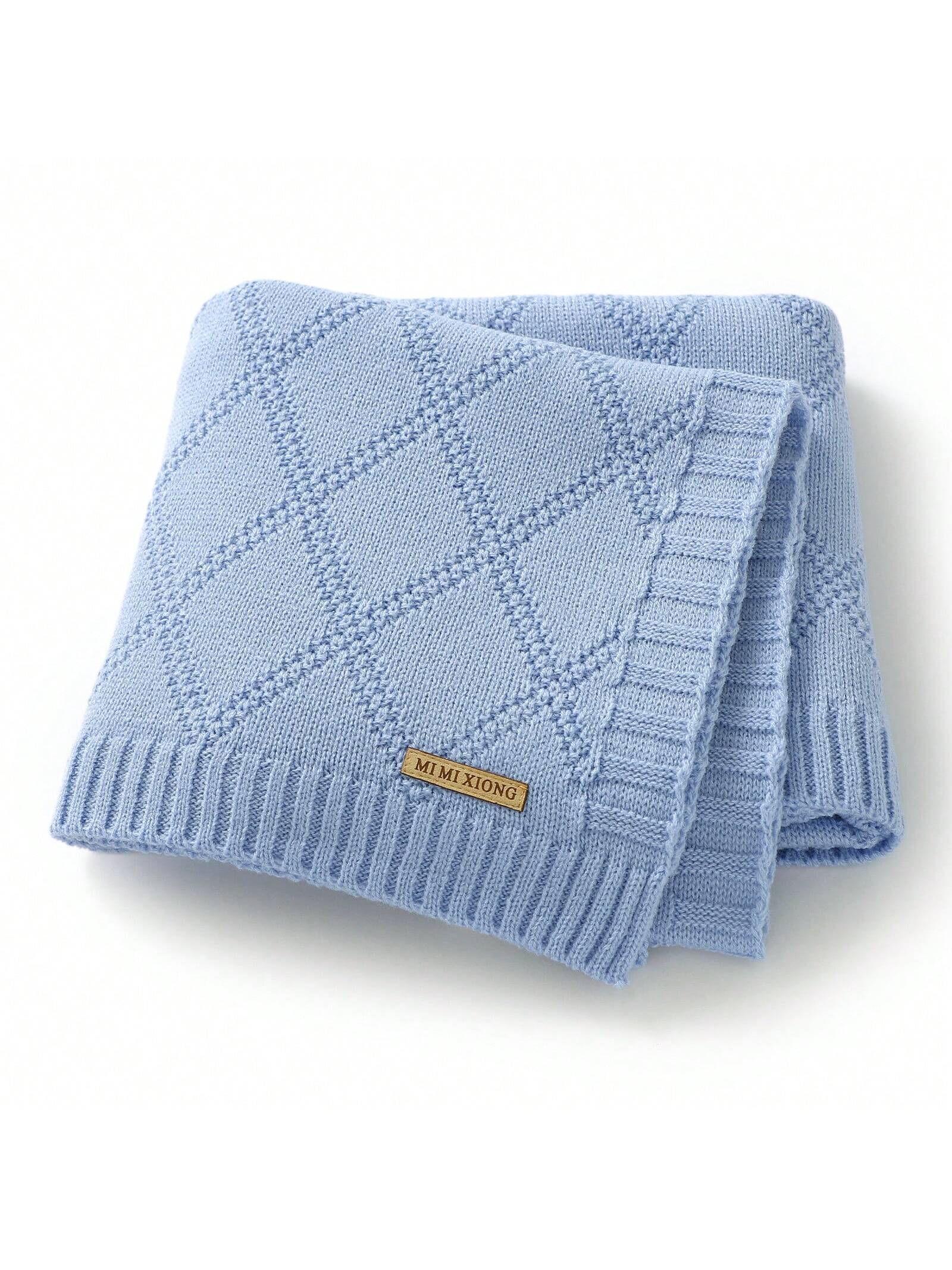 1pc Comfortable And Simple Knitted Baby Blanket, All Seasons Love Valentine
