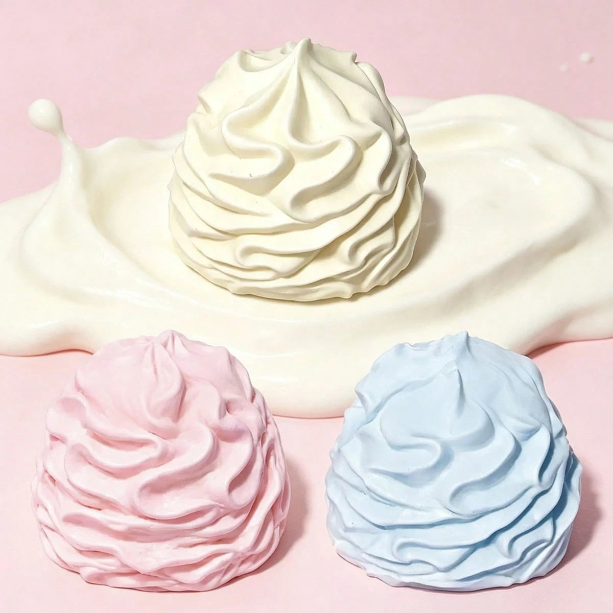 1pc Cream Squeeze Toy, Creamy Texture Cute Dessert Style, Multiple Colors To Choose From, Stress Relief Toy Relieves Hand Pressure, Easter Gift, Squeeze Toy, Stress Relief Toy, Anxiety And Relaxation