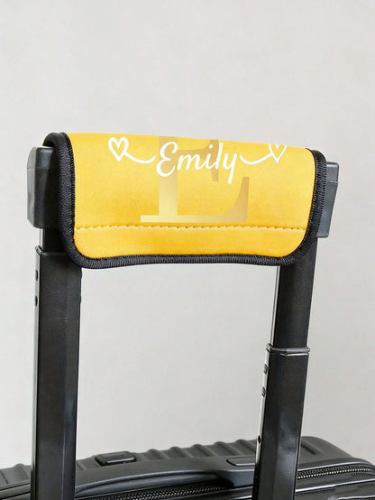 1pc Custom Name Luggage Handle Wrap, Personalized Suitcase Handle Wraps With Embroidery Text, Personalized Luggage Handle Wraps For Suitcas
