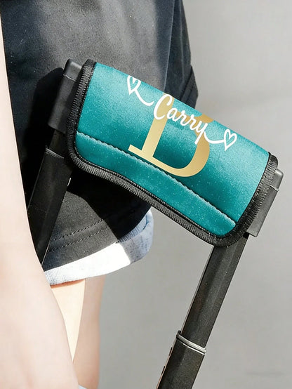 1pc Custom Name Luggage Handle Wrap, Personalized Suitcase Handle Wraps With Embroidery Text, Personalized Luggage Handle Wraps For Suitcas