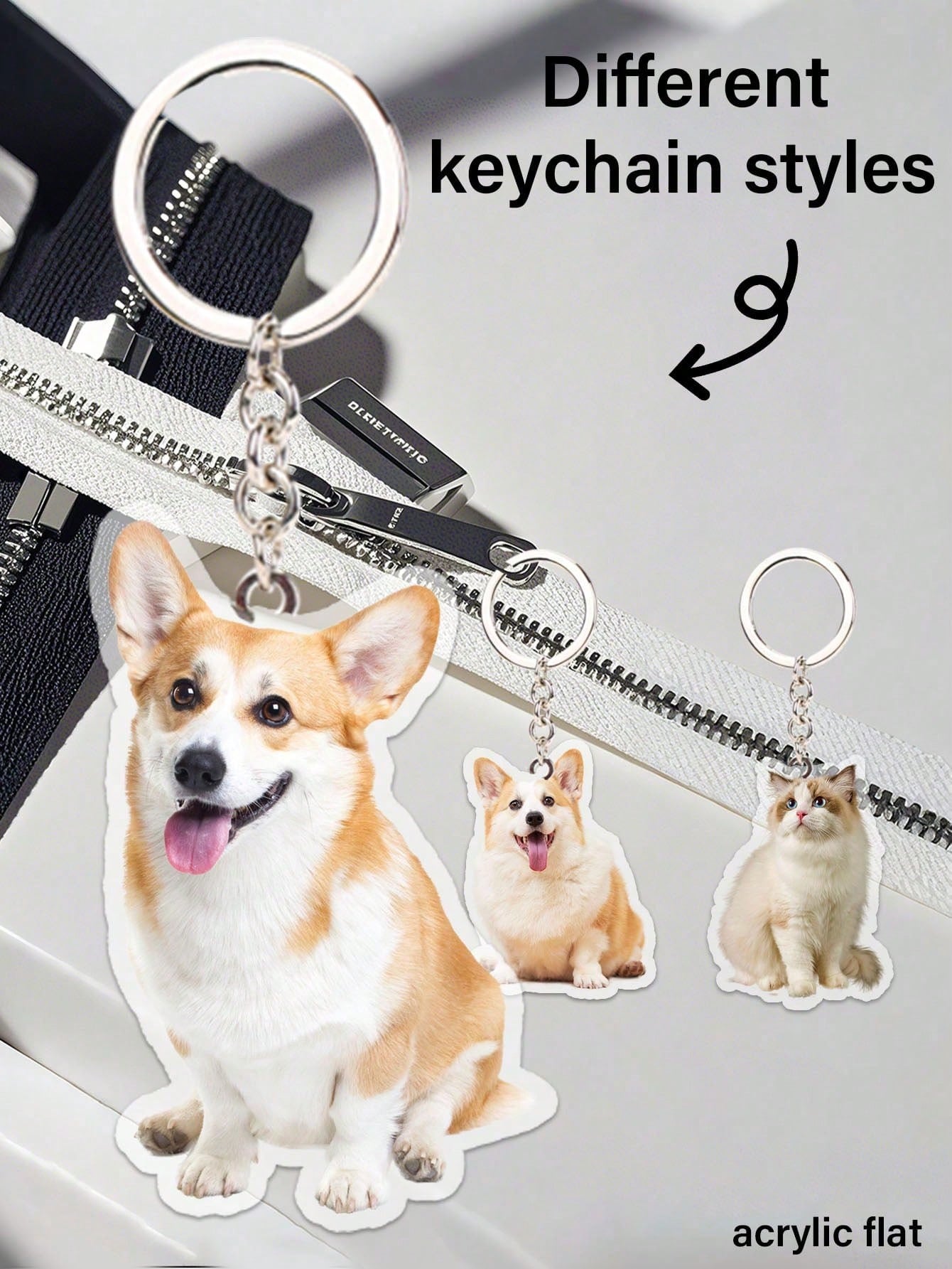 1pc Custom Name Photo Keychain, Women Backpack Pendant, Acrylic Keychain For Couples, Friends, Pets, Personalized Photos, Commemorative Collectible, Personalized Gift