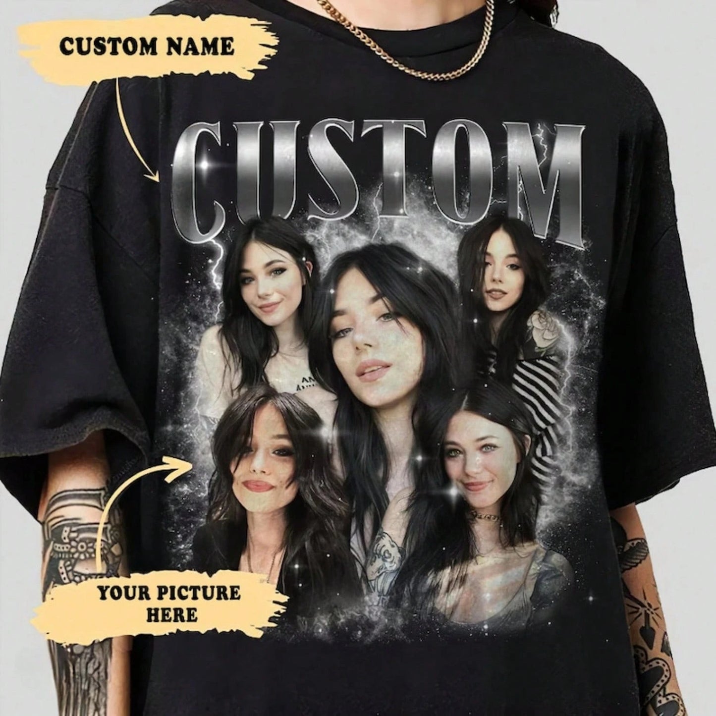 1pc Custom Vintage Graphic 90s Shirt, Custom Bootleg Rap Tee, Insert Your Design, Your Own Bootleg Idea Here, Gift For Her Him, 100% Cotton, S-3XL