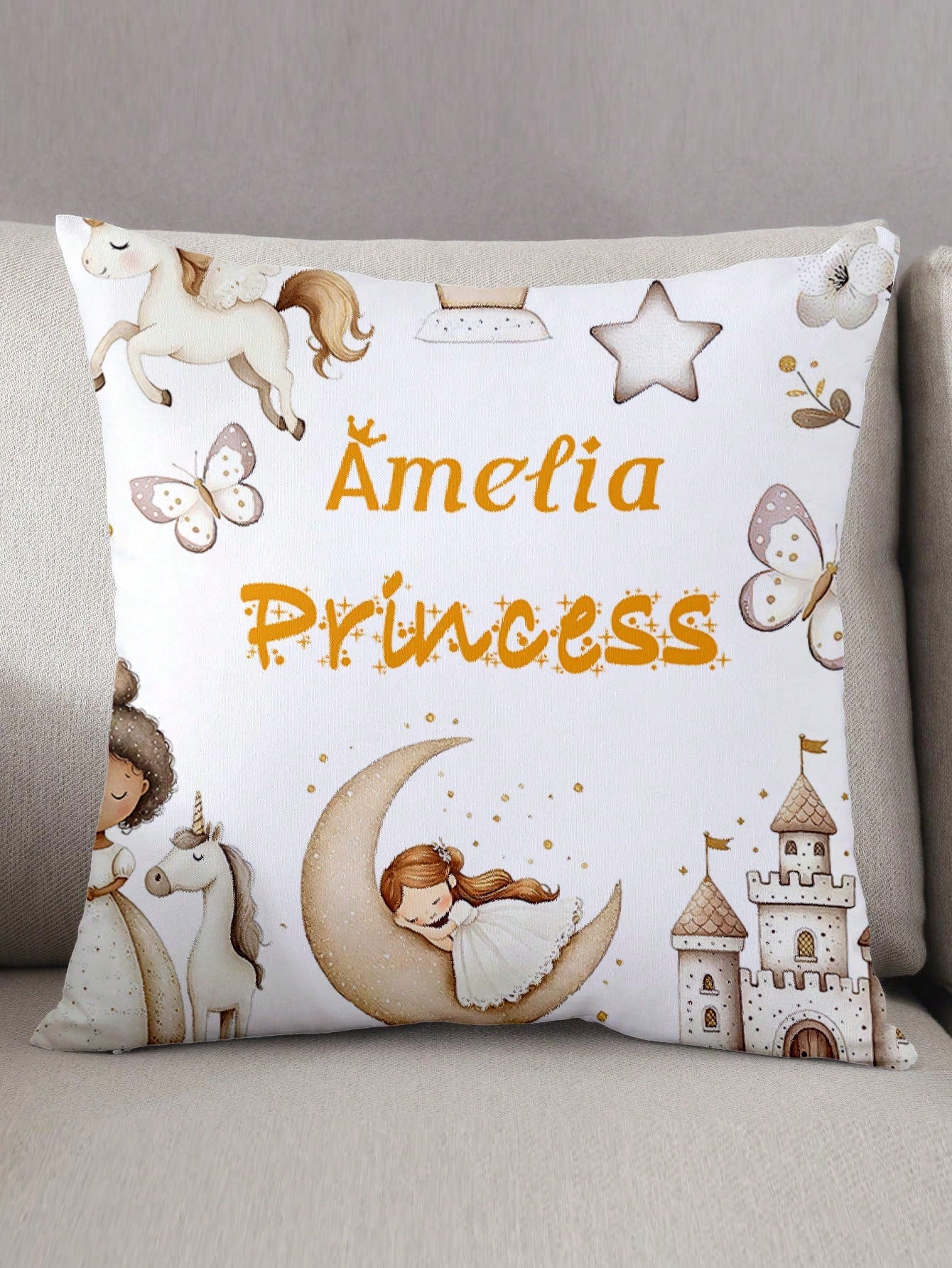 1pc Customizable Personalized Text Print Double-Sided Pillow Case, Suitable For Holiday Gifts, DIY Pattern Pillow Case, For Family, Friends And Yourself