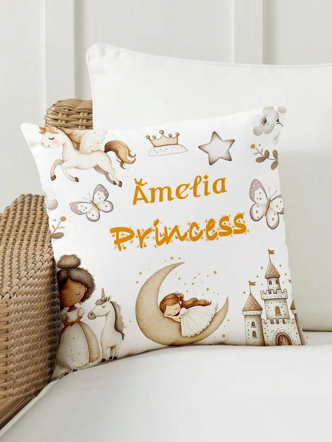 1pc Customizable Personalized Text Print Double-Sided Pillow Case, Suitable For Holiday Gifts, DIY Pattern Pillow Case, For Family, Friends And Yourself
