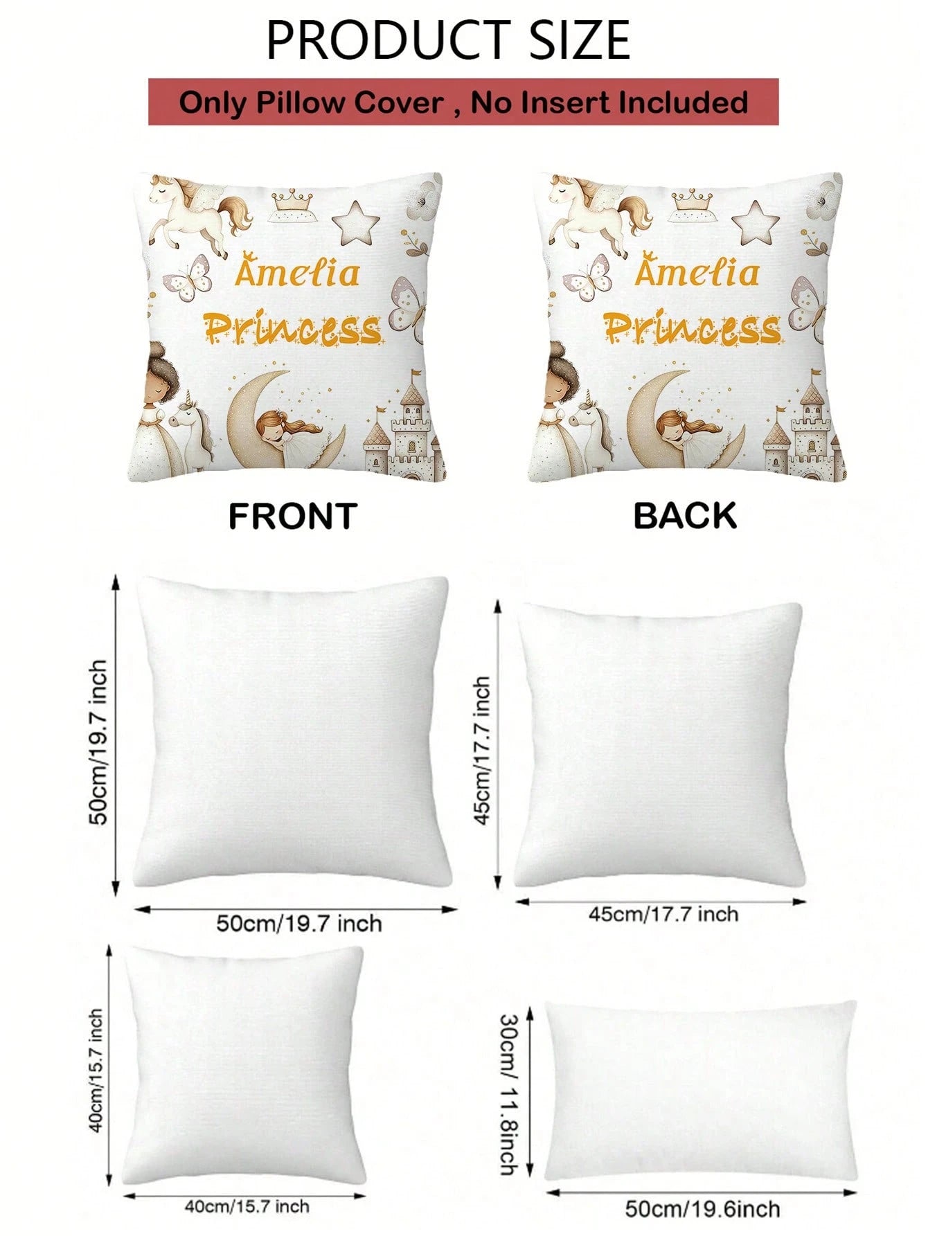 1pc Customizable Personalized Text Print Double-Sided Pillow Case, Suitable For Holiday Gifts, DIY Pattern Pillow Case, For Family, Friends And Yourself