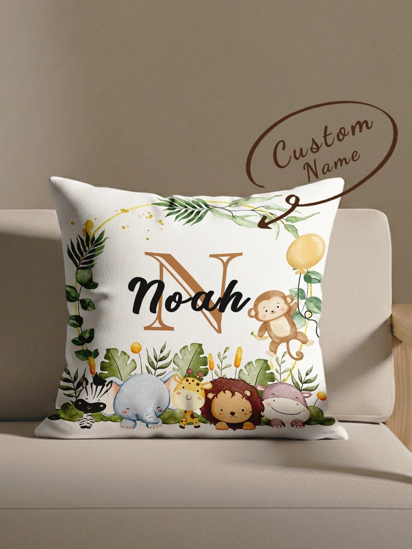 1pc Customizable Personalized Text Print Double-Sided Pillowcase, Suitable For Holiday Gifts, DIY Pattern Pillowcase, Gift For Family, Friends And Yourself