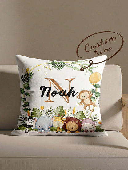 1pc Customizable Personalized Text Print Double-Sided Pillowcase, Suitable For Holiday Gifts, DIY Pattern Pillowcase, Gift For Family, Friends And Yourself