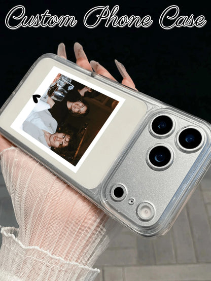 1pc Customizable Photo Phone Case, Personalized UV Printing Transparent Anti-Drop Protective Cover, Matte Texture, Compatible With 17/16/15/14/13/12/11, S20-S26 Series, Customized Gift, Valentine's Da