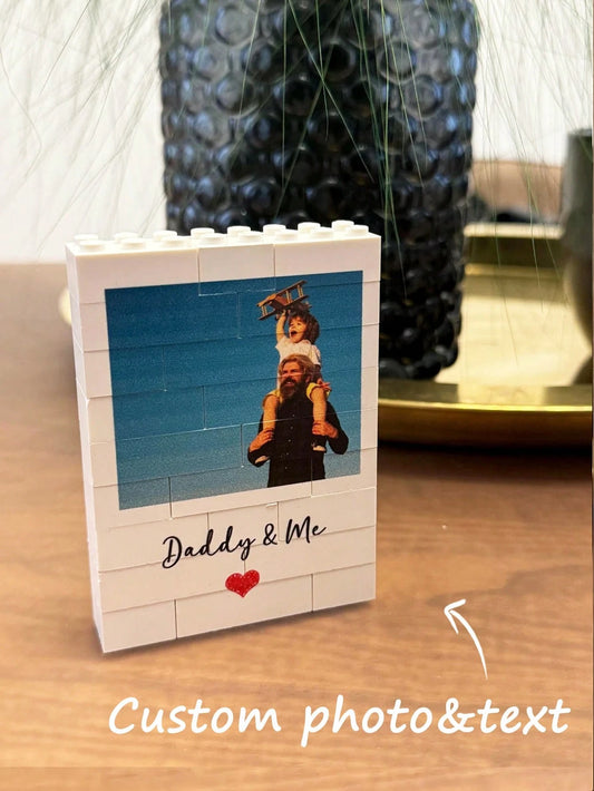 1pc Customized Photo, DIY Picture & Text Wooden Blocks, Colorful Photo Puzzle, Gift For Mother's Day, Christmas, For Family, Wall Decor