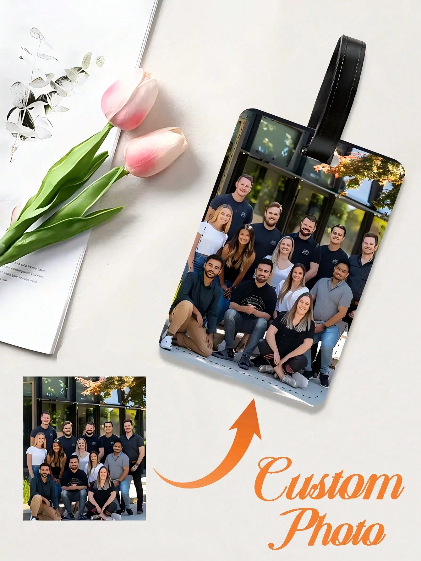 1pc Customized Photo Luggage Tag Personalized Heat Transfer Photo Label Custom Travel Tag Suitcases Travel Luggage & Gear Photo Gift, Privacy Protection