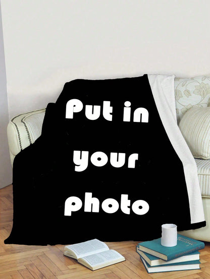 1pc Customized Text Blanket, Bedding/Sofa/Indoor/Outdoor Throw, Friend Gift, Washable Soft & Warm, Personalized Unique Ideal Gift For Birthday, Graduation, Sofa, Bed, Living Room