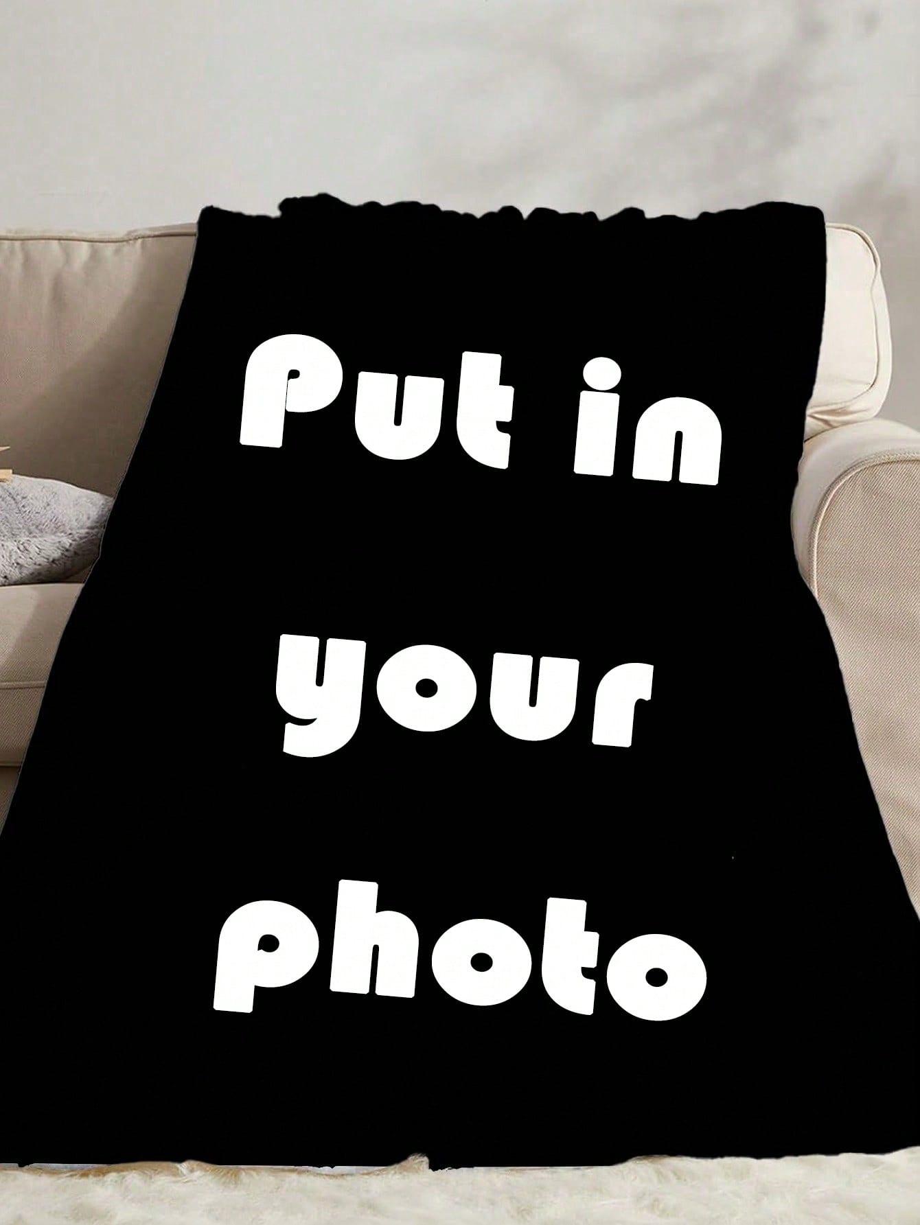 1pc Customized Text Blanket, Bedding/Sofa/Indoor/Outdoor Throw, Friend Gift, Washable Soft & Warm, Personalized Unique Ideal Gift For Birthday, Graduation, Sofa, Bed, Living Room