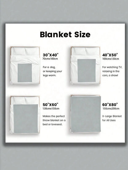 1pc Customized Text Blanket, Bedding/Sofa/Indoor/Outdoor Throw, Friend Gift, Washable Soft & Warm, Personalized Unique Ideal Gift For Birthday, Graduation, Sofa, Bed, Living Room