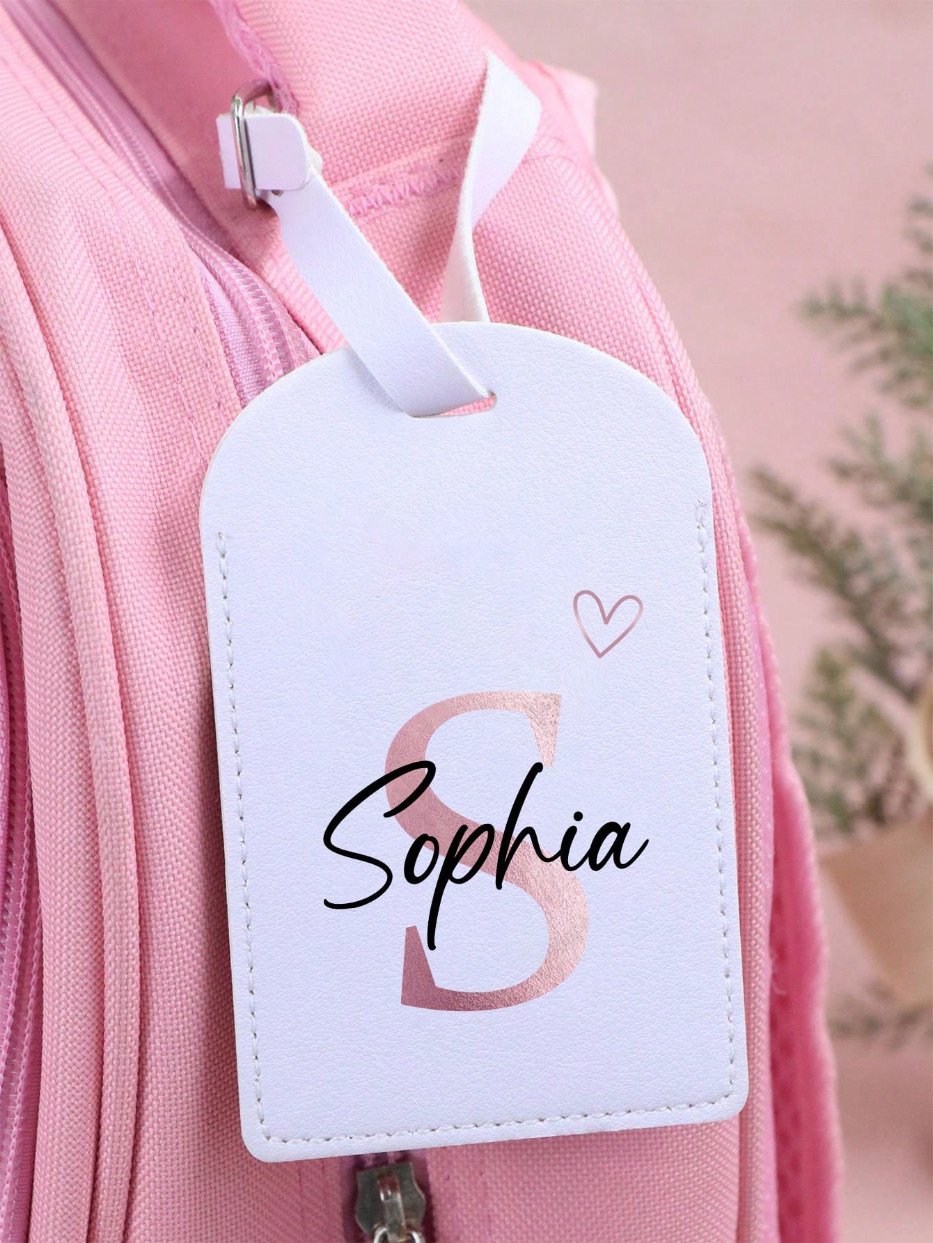 1pc Customized Thick PU Leather Luggage Tag With Personalized Text And Metal Buckle, Travel Gift For Anniversary Or Birthday