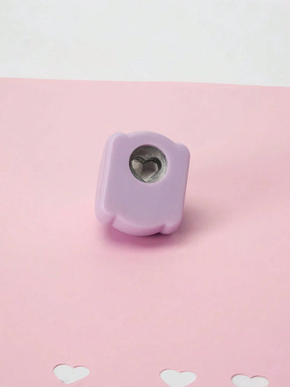 1PC Cute Heart-Shaped Paper Punch For DIY Scrapbooking, Card Making, Crafting – Valentine's Day, Journal Supplies, Handmade Art Crafts, Office Stationery