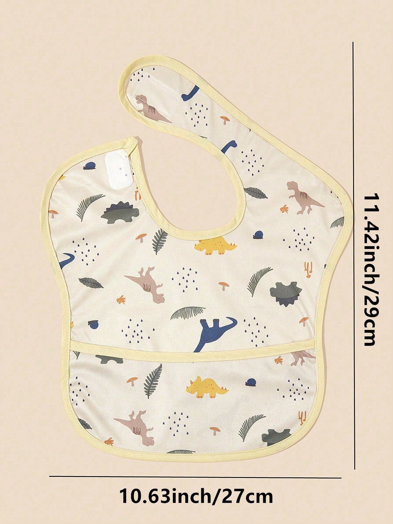 1pc Cute Printed Baby Bib, Unisex For Boys And Girls, Convenient To Wear, Durable And Easy To Clean