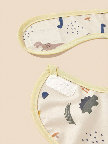 1pc Cute Printed Baby Bib, Unisex For Boys And Girls, Convenient To Wear, Durable And Easy To Clean