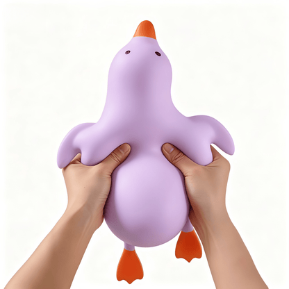 1pc Cute Yellow Duck Squeeze Stress Relief Toy, Soft Cartoon Animal Squishy Toy, Toddler Classroom Reward, Boys Girls Birthday Party Gift, Novelty Sensory Game Gift