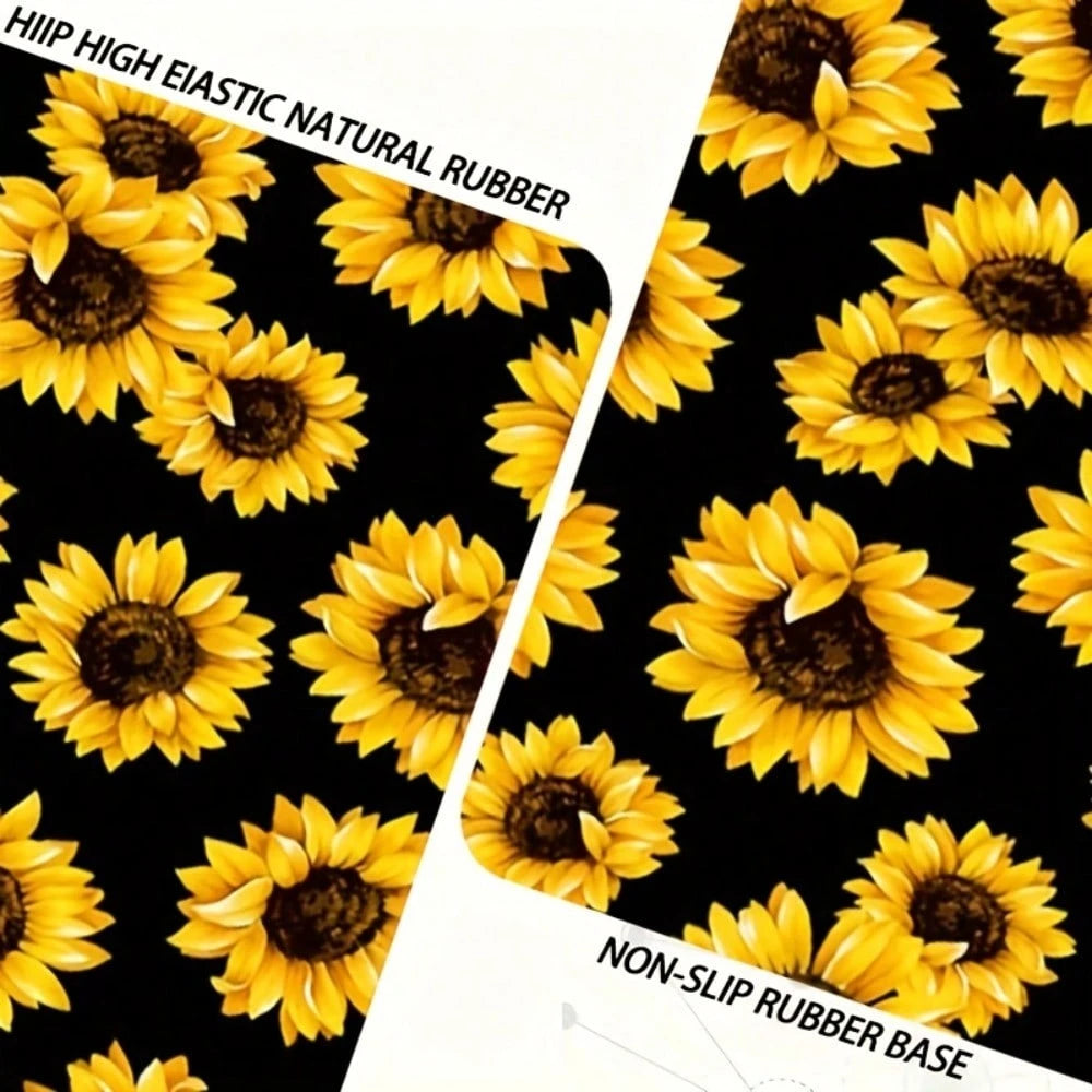 1pc Durable All-Weather Car Trunk Mat With A Vibrant Sunflower Print- Fits Most Car Models, Non-Slip And Easy-To-Clean Polyester Car Mat, The Perfect Christmas Gift For Car Owners, Car Trunk Mat, Car