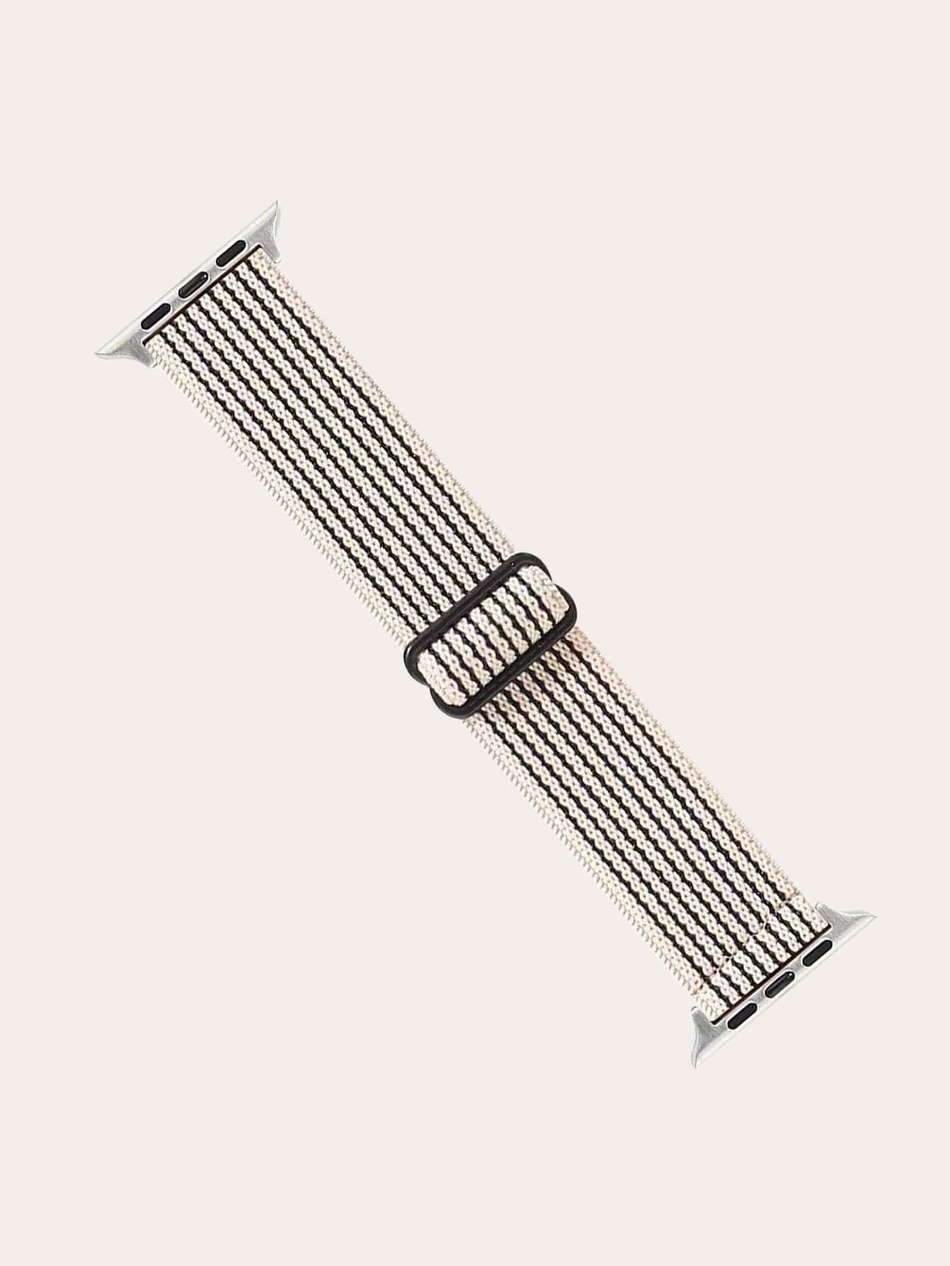 1PC Elastic Jacquard Nylon Adjustable Watch Band Compatible With Apple Watch 38MM 40MM 41MM 42MM 44MM 45MM 49MM Series 8/7/6/5/4/3/2/1/SE/Ultra