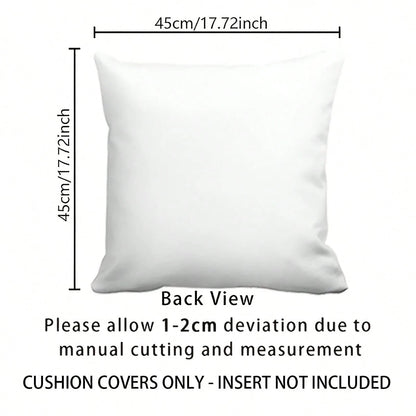 1pc Embroidery-Like Beige Floral Print Throw Pillow Cover, 2D Flat Printing, Wabi-Sabi Style Home Decor Cushion Cover, Polyester Square Single-Sided Printed Pillow Sham, Machine Washable With Zipper
