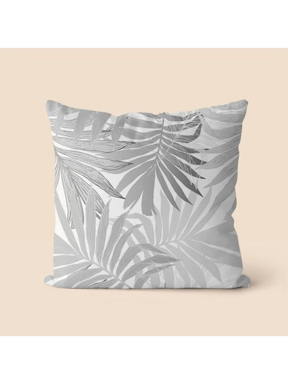 1pc Embroidery-Like Beige Floral Print Throw Pillow Cover, 2D Flat Printing, Wabi-Sabi Style Home Decor Cushion Cover, Polyester Square Single-Sided Printed Pillow Sham, Machine Washable With Zipper